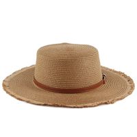 Unisex Simple Style Solid Color Straw Hat main image 4
