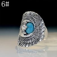 Ethnic Style Animal Alloy Turquoise Ancient Silver-plated sku image 1