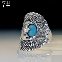 Ethnic Style Animal Alloy Turquoise Ancient Silver-plated sku image 2