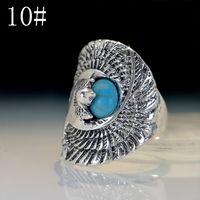 Ethnic Style Animal Alloy Turquoise Ancient Silver-plated sku image 5