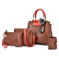 Women's Medium All Seasons Pu Leather Basic Bag Sets sku image 8