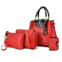 Women's Medium All Seasons Pu Leather Basic Bag Sets sku image 10