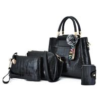 Women's Medium All Seasons Pu Leather Basic Bag Sets sku image 5