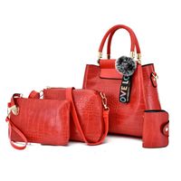 Women's Medium All Seasons Pu Leather Basic Bag Sets sku image 3