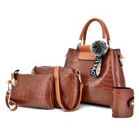 Women's Medium All Seasons Pu Leather Basic Bag Sets sku image 6
