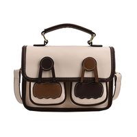 Women's Small All Seasons Pu Leather Color Block Streetwear Square Magnetic Buckle Handbag main image 4