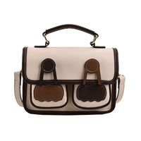 Women's Small All Seasons Pu Leather Color Block Streetwear Square Magnetic Buckle Handbag sku image 1