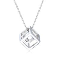 Collier En Trois Dimensions Pour Hommes À La Mode Rétro Pendentif Creux Collier En Acier Au Titane sku image 3