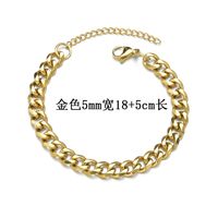 Fashion 667 Stainless Steel Stainless Steel 18K Gold Plated No Inlaid Bracelets In Bulk sku image 11