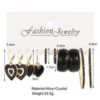 Wholesale Jewelry 1 Set Artistic Round Heart Shape Arylic Alloy Earrings main image 3