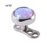 Wholesale Simple Style Round Stainless Steel Artificial Gemstones Buried Bone Nail Skin Nail sku image 6