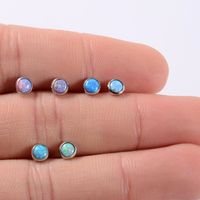 Wholesale Simple Style Round Stainless Steel Artificial Gemstones Buried Bone Nail Skin Nail main image 4