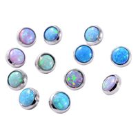 Wholesale Simple Style Round Stainless Steel Artificial Gemstones Buried Bone Nail Skin Nail main image 3