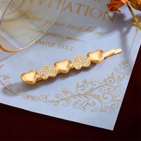 Simple Style Triangle Leaf Butterfly Alloy Inlay Rhinestones Hair Clip sku image 7