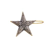 Rétro Star Lune Flocon De Neige Alliage Diamant Strass Pince À Cheveux Insert Peigne sku image 10