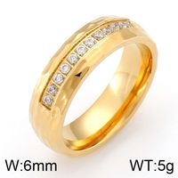 Titanium Steel 18K Gold Plated Simple Style Plating No Inlaid sku image 5