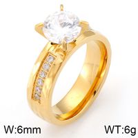 Titanium Steel 18K Gold Plated Simple Style Plating No Inlaid sku image 17