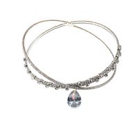 Einfacher Stil Wassertropfen Strass Inlay Strasssteine Frau Halsband main image 4