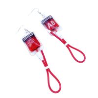 1 Pair Novelty Blood Bag Irregular Stamping Plastic Drop Earrings main image 5
