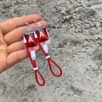 1 Pair Novelty Blood Bag Irregular Stamping Plastic Drop Earrings sku image 6