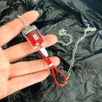 1 Pair Novelty Blood Bag Irregular Stamping Plastic Drop Earrings sku image 1