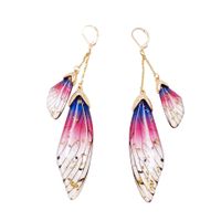 Wholesale Jewelry 1 Pair Simple Style Wings Alloy Rhinestones Drop Earrings main image 3