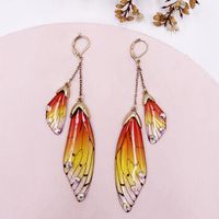 Wholesale Jewelry 1 Pair Simple Style Wings Alloy Rhinestones Drop Earrings sku image 15