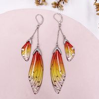 Wholesale Jewelry 1 Pair Simple Style Wings Alloy Rhinestones Drop Earrings sku image 13