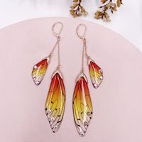 Wholesale Jewelry 1 Pair Simple Style Wings Alloy Rhinestones Drop Earrings sku image 16