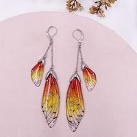 Wholesale Jewelry 1 Pair Simple Style Wings Alloy Rhinestones Drop Earrings sku image 18
