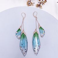 Wholesale Jewelry 1 Pair Simple Style Wings Alloy Rhinestones Drop Earrings sku image 22