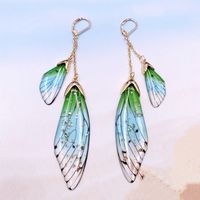 Wholesale Jewelry 1 Pair Simple Style Wings Alloy Rhinestones Drop Earrings sku image 23