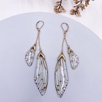 Wholesale Jewelry 1 Pair Simple Style Wings Alloy Rhinestones Drop Earrings sku image 27
