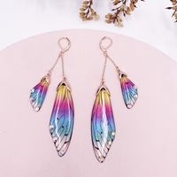 Wholesale Jewelry 1 Pair Simple Style Wings Alloy Rhinestones Drop Earrings sku image 34