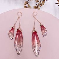 Wholesale Jewelry 1 Pair Simple Style Wings Alloy Rhinestones Drop Earrings sku image 40