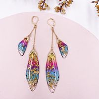 Wholesale Jewelry 1 Pair Simple Style Wings Alloy Rhinestones Drop Earrings sku image 35