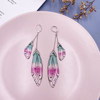 Wholesale Jewelry 1 Pair Simple Style Wings Alloy Rhinestones Drop Earrings sku image 45