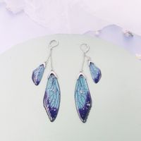 Wholesale Jewelry 1 Pair Simple Style Wings Alloy Rhinestones Drop Earrings sku image 52