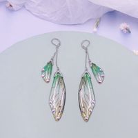 Wholesale Jewelry 1 Pair Simple Style Wings Alloy Rhinestones Drop Earrings sku image 56