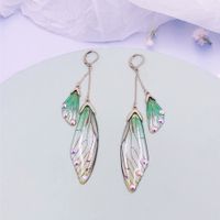 Wholesale Jewelry 1 Pair Simple Style Wings Alloy Rhinestones Drop Earrings sku image 54