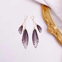 Wholesale Jewelry 1 Pair Simple Style Wings Alloy Rhinestones Drop Earrings sku image 60