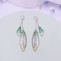 Wholesale Jewelry 1 Pair Simple Style Wings Alloy Rhinestones Drop Earrings sku image 57