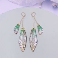Wholesale Jewelry 1 Pair Simple Style Wings Alloy Rhinestones Drop Earrings sku image 55