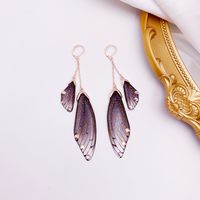 Wholesale Jewelry 1 Pair Simple Style Wings Alloy Rhinestones Drop Earrings sku image 62