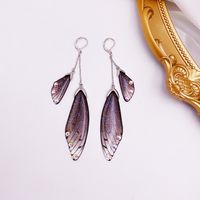 Wholesale Jewelry 1 Pair Simple Style Wings Alloy Rhinestones Drop Earrings sku image 61