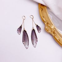 Wholesale Jewelry 1 Pair Simple Style Wings Alloy Rhinestones Drop Earrings sku image 63