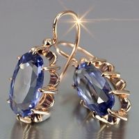 1 Pair Glam Luxurious Geometric Inlay Copper Artificial Gemstones Drop Earrings main image 1