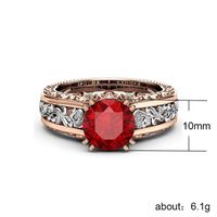 Retro Simple Style Flower Artificial Gemstones Alloy Wholesale Rings main image 4