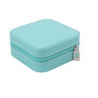 Simple Style Solid Color Pu Leather Jewelry Boxes main image 4