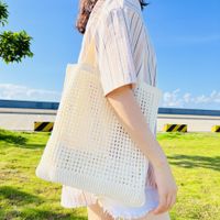 Women's Basic Lattice Polyester Shopping Bags main image 4
